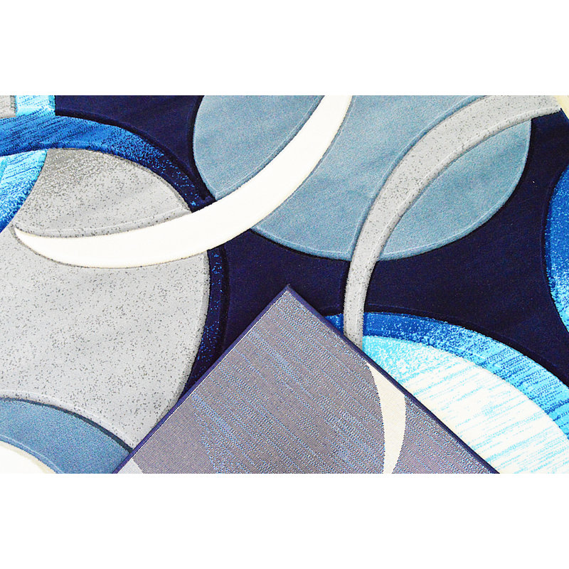 Ivy Bronx Mccampbell Performance Blue Rug & Reviews Wayfair